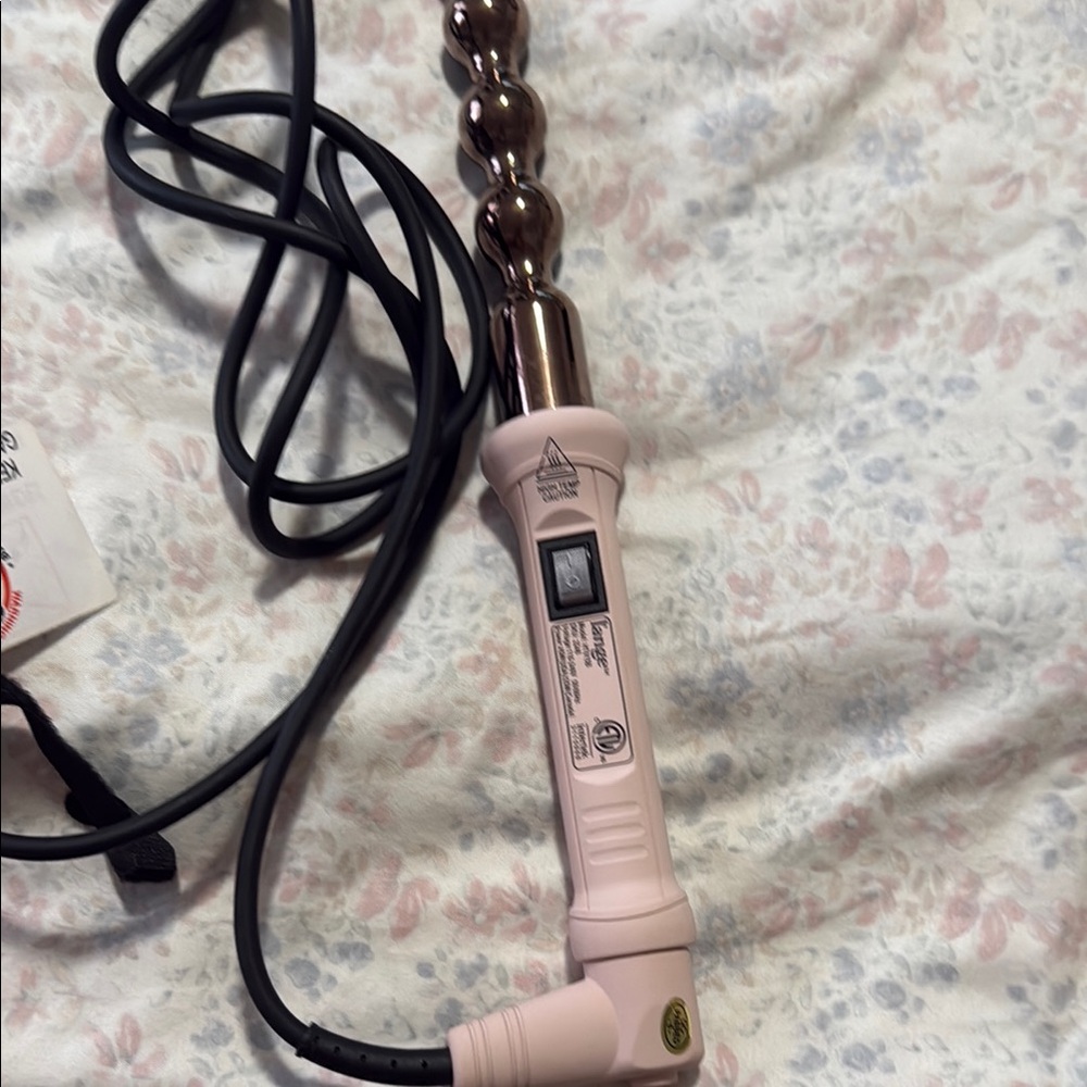 Gold and Pink Hair Tool with Cylindrical Barrel